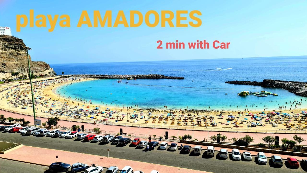 Deluxe 3 Rooms74M2,2Air Condit 2Tv Seaview On Amadores,2 Heatpools, Parking, 600 Mb,Dishwasher,2Lift,,3 Beaches بلايا ذيل كورا المظهر الخارجي الصورة