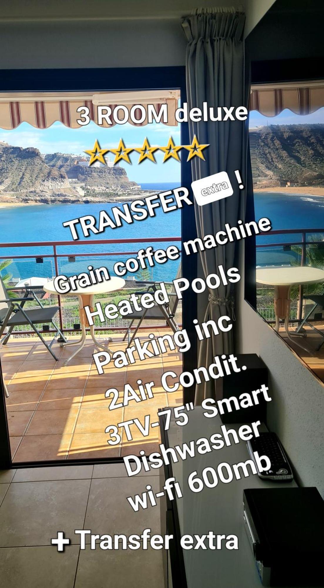 Deluxe 3 Rooms74M2,2Air Condit 2Tv Seaview On Amadores,2 Heatpools, Parking, 600 Mb,Dishwasher,2Lift,,3 Beaches بلايا ذيل كورا المظهر الخارجي الصورة